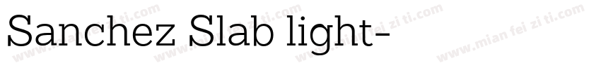 Sanchez Slab light字体转换